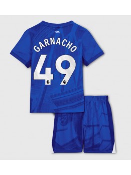 Chelsea Alejandro Garnacho #49 Replika Hemmakläder Barn 2025-26 Kortärmad (+ byxor)